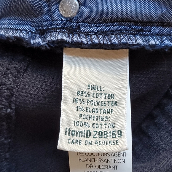 LL BEAN Size 18W Black High Rise Straight Leg 'Favorite Fit' Corduroy Pants - Picture 4 of 6